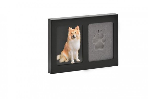 Pet-Imprint Vegas (schwarzer Holzrahmen) - Formschaum Farbe Grau